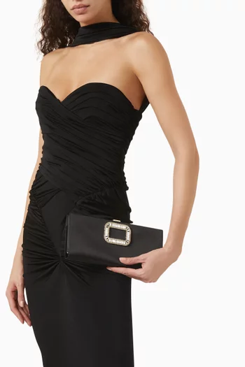 Pilgrim Buckle Clutch in Satin