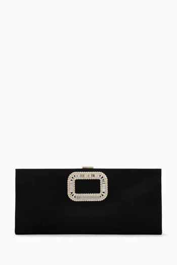 Pilgrim Buckle Clutch in Satin