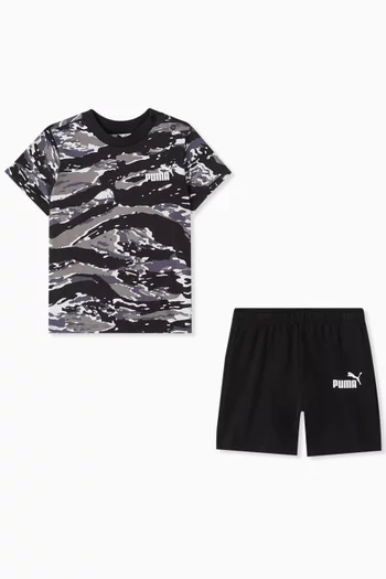 Minicats Essential Camo T-shirt & Shorts Set
