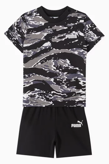 Minicats Essential Camo T-shirt & Shorts Set