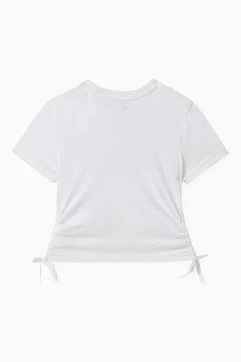 Knot-detail Logo T-shirt in Cotton