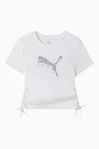 Knot-detail Logo T-shirt in Cotton