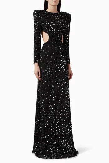 Sequin-embellished Gown in Chiffon