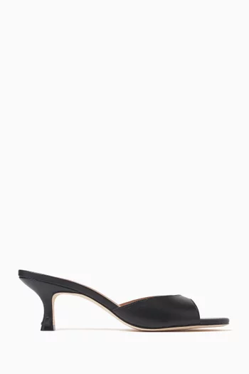 Brigitte 55 Mule Sandals in Leather