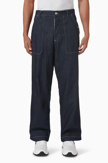 Relaxed-fit Pants in Cotton-denim