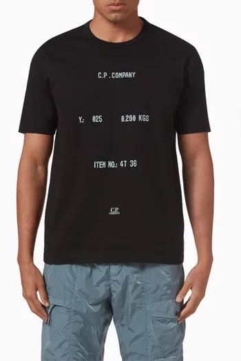 Typographic Logo T-shirt in 30/2 Mercerised Cotton Jersey