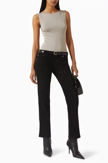 Lola Slim Cigarette Jeans in Denim