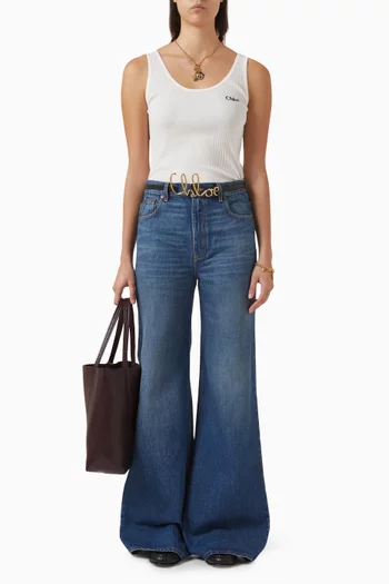 Logo Tank Top in Cotton Jersey