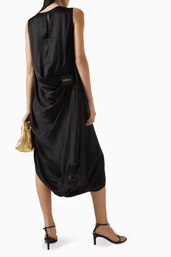 Draped Midi Dress
