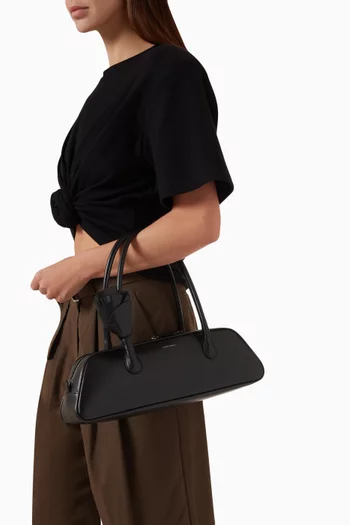 Small Brigitte Trapeze Shoulder Bag in Leather