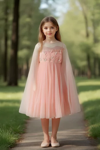 Rafaella Ruffled Floral-embellished Dress in Tulle