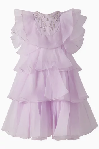 Ilara Ruffled Dress in Organza