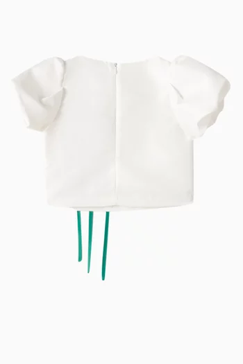 3D Flower Blouse in Satin