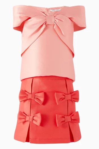 Macro Bow Blouse in Satin
