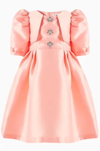 Diamanté Dress in Satin
