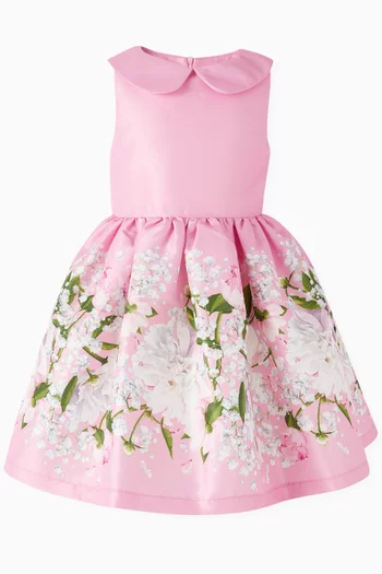 Flared Floral Dress