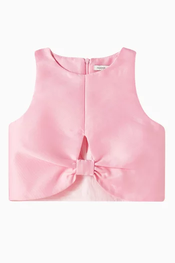 Cut-out Blouse in Satin