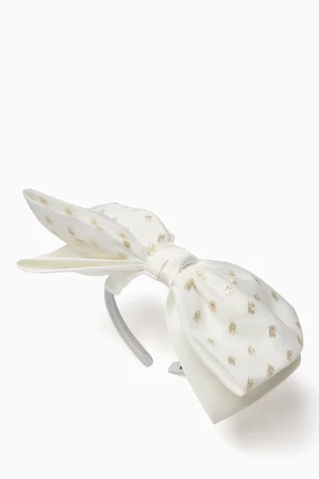 Polka Dot Double Bow Headband
