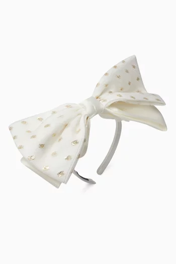 Polka Dot Double Bow Headband