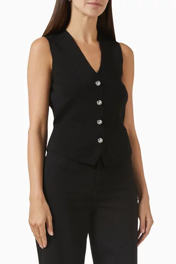 Ella Sweater Vest in Merino Wool-Blend