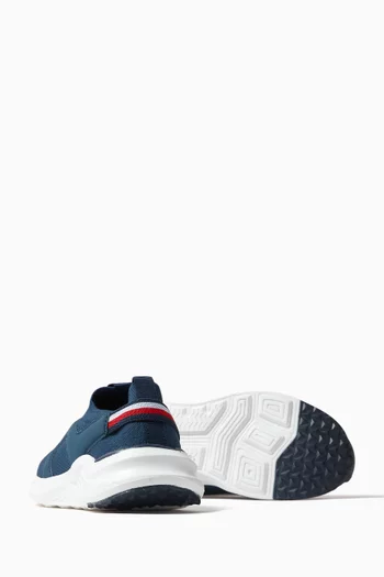 Low-top Sneakers in Mesh & Faux Leather