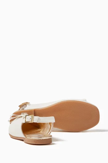 Bow Ballet Flats in Leather