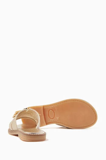 Monogram Slides in Faux Leather
