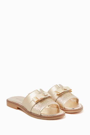 Monogram Slides in Faux Leather