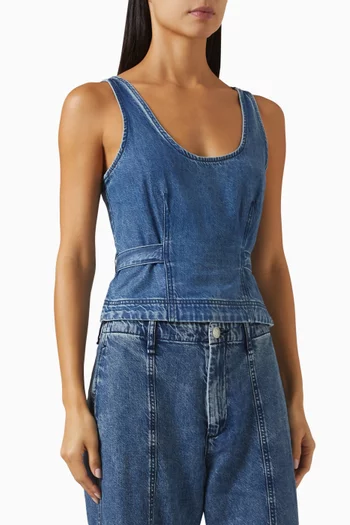 Ultra Featherweight Estelle Top in Denim