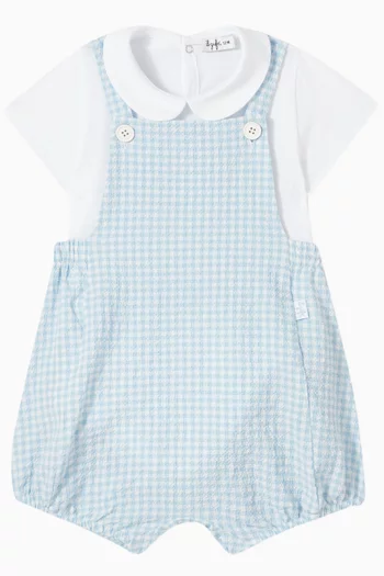 Dungaree-style Romper in Cotton