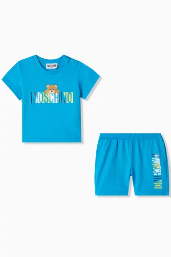 Baby Teddy T-shirt & Shorts Set in Cotton