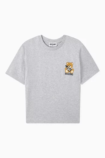 Teddy Print T-shirt in Cotton