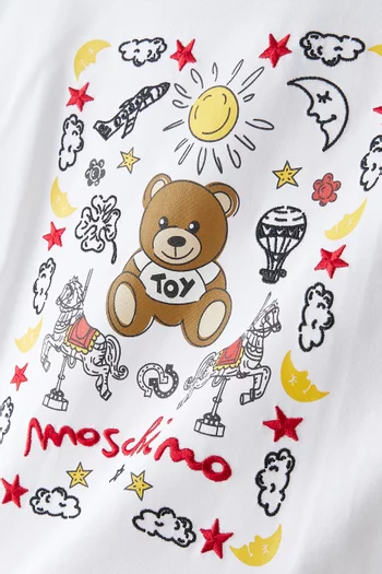 Teddy Print T-shirt in Cotton