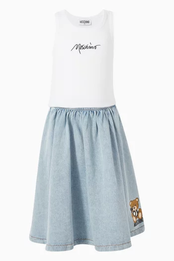 Pleated Skirt in Denim