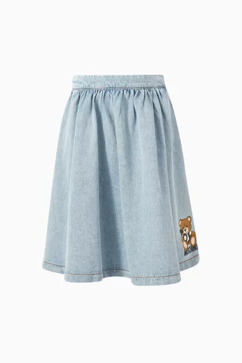 Pleated Skirt in Denim