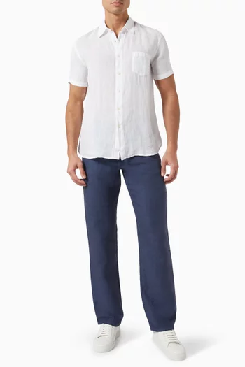 Short-sleeve Shirt in Linen