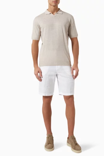 Collar Polo Sweater in Linen