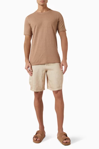 Crew Neck T-shirt in Linen
