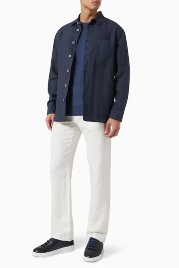 Crew Neck T-shirt in Linen
