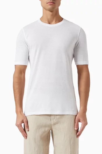 Crew Neck T-shirt in Linen