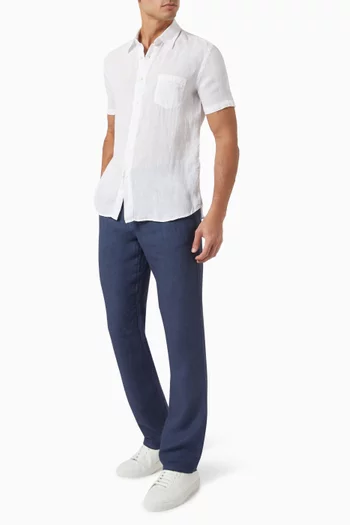 Bootcut Pants in Linen