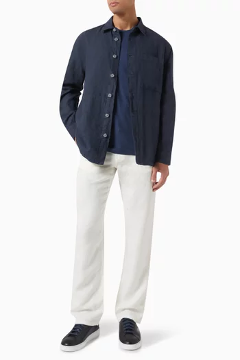 Bootcut Pants in Linen