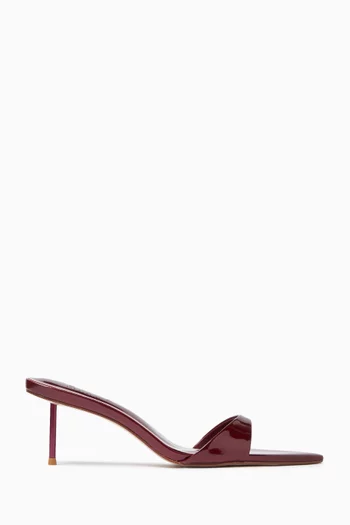 Marseille 55 Mule Sandals in Faux Metallic Leather