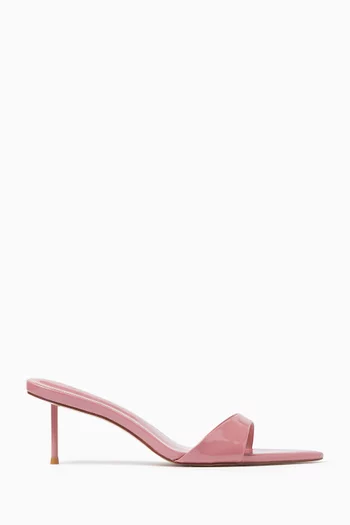 Marseille 55 Mule Sandals in Faux Patent Leather