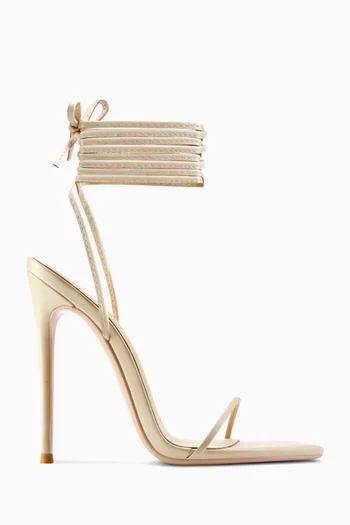 Soleil 120 Lace-up Sandals in Faux Suede