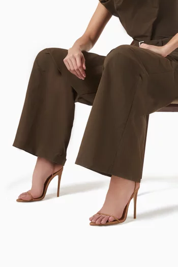 Soleil 120 Lace-up Sandals in Faux Suede