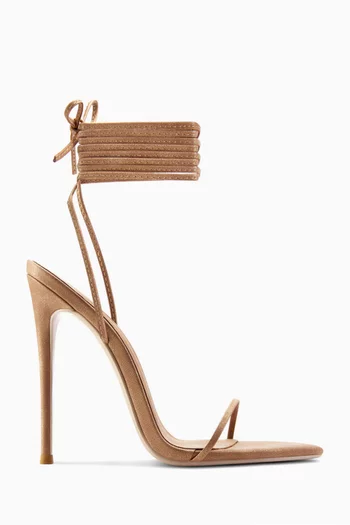 Soleil 120 Lace-up Sandals in Faux Suede