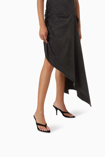 Tokyo Thong Sandals in Faux Suede
