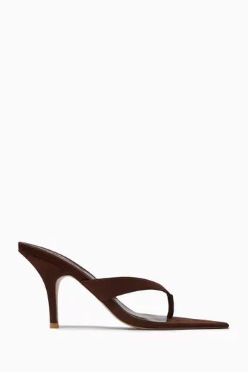Tokyo Thong Sandals in Faux Suede