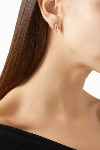 Alif Diamond Stud Earrings in 18kt Yellow Gold